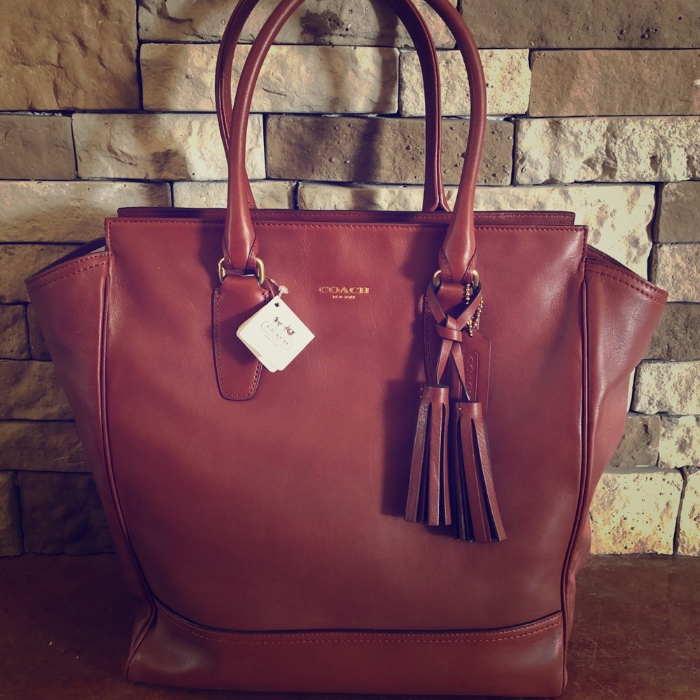 Large Coach New York Leather Purse